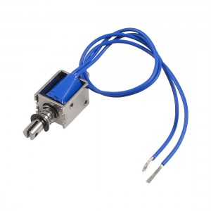 DC 12V 300mA Push Linear Solenoid Electromagnet 0.01Kg Force