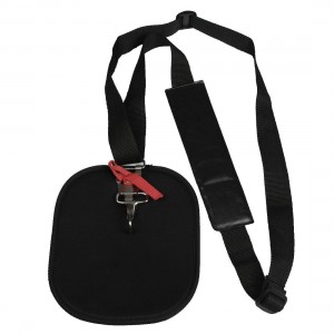 Adjustable Black Nylon Strap Foam Lawn Mower Back Cushion