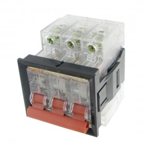 AC 400V 16A 3P Transparent Miniature Circuit Breaker with Mounting Bracket