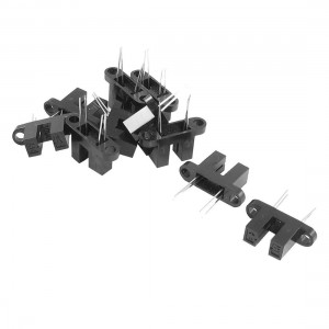 10 Pcs 11/64" Gap 4 Pin Photo Interrupter Blk w Bracket HY860D