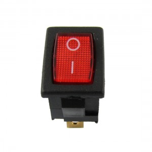 AC 6A/250V 10A/125V Red Light Illuminated ON-OFF SPST Snap in Boat Rocker Switch