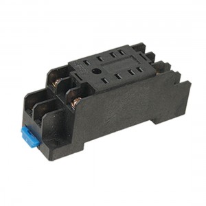 DYF08A Relay Socket Base DIN Track 8 Blade Black