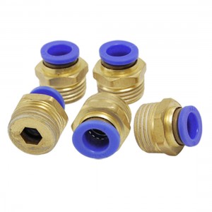10 x 20mm Threaded Quick Joint Pneumatic Fittings 5 Pcs
