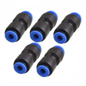 5 Pcs Air Piping 10mm to 6mm Straight One Touch Fittings Quick Connectors