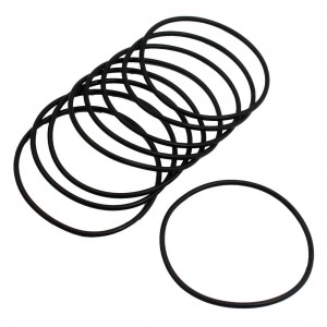 10 Pcs 51mm x 2mm Industrial Flexible Filter Rubber O Ring Seal Black