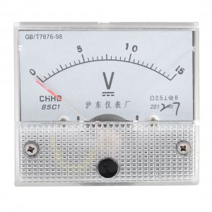 Screw Mounted Class 2.5 Accuracy Analog DC Volt Meter Panel 0-15V