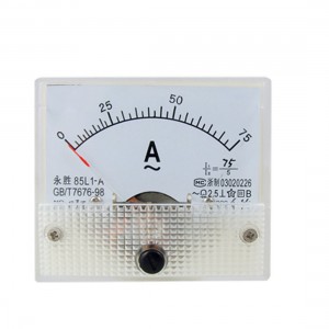 85L1 AC 0-75A Rectangle Analog Panel Ammeter Gauge