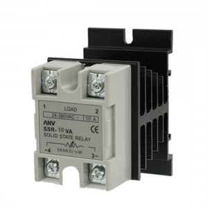 SSR Solid State Relay Voltage Resistance Regulator 10A 75-480V AC + Heat Sink