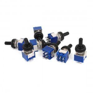AC 125V 6A DPDT 3 Position ON-OFF-ON Power Control Toggle Switch 10pcs