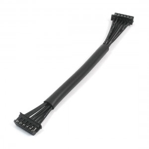 RC Car Motor Male to Male 6Pin JST-XH Plug Flat Type Sensor Wire Black 9cm