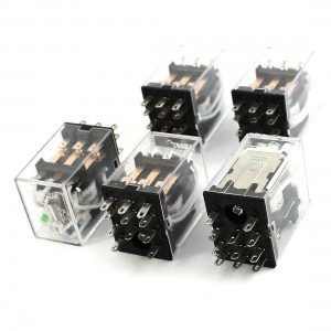 5pcs HH53PL DC 24V Coil 3PDT Green LED Lamp Light General Purpose Power Relay