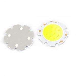 2 Pcs 5W High Power Round White SMD COB LED Lamp Light Bead DC 16V-18V
