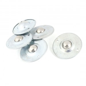 5 Pcs 25mm Diameter Ball Metal Flange Round Shaped Transfer Unit Mounted Bearing