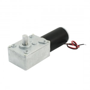 24V 7mm Dia Shaft Reduction Ratio 8000RPM/80RPM DC Worm Geared Box Motor