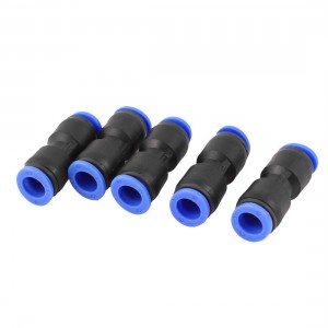 10mm to 10mm One Touch Ends Quick Fitting Connector 5 Pcs