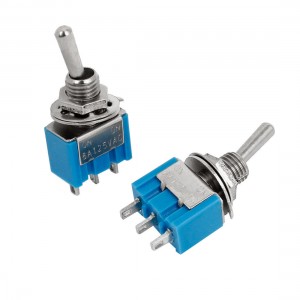 2Pcs AC 125V 6A 3 Pin ON/ON 2 Position SPDT Miniature Mini Toggle Switch Blue