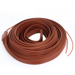 Red Flexible Silicone Waterproof Heater Strip Band 25mm Wide 10M Long 48V