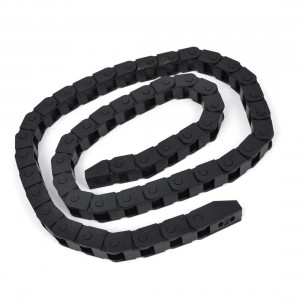 Black Open Type Towline Cable Carrier Drag Chain 10mm x 10mm 105cm