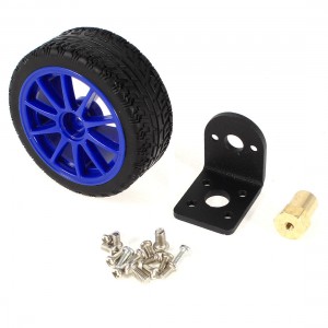 3 in 1 DC Reduction Motor Bracket Tyre Tire Wheel Hex Coupler Set for Smart Car