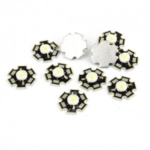 10 Pcs 3.5V White LED Emitter Metal Plate Lamp Light