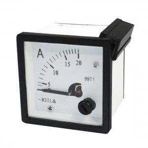 AC 0-20A Square Dial Current Test Panel Meter Ammeter Gauge