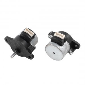 2 Pcs DC 12V 3x10mm Shaft 4500PRM 4-Phase 5-Wire Reducing Stepper Motor