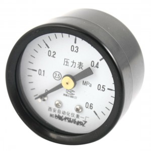 1.4" White Dial 1/8PT Male Threaded 0-0.6Mpa Pneumatic Air Pressure Gauge