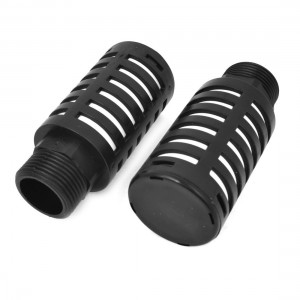 2 Pcs Plastic 32mm 1PT Male Thread Pneumatic Noise Muffler Silencer Pipe