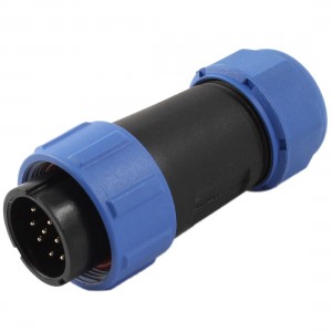 AC 400V 5A 8-12mm Waterproof Cable Gland 12 Pin Male Connector Aviation Plug