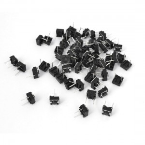 55Pcs Momentary Tact Tactile Push Button Switch 6x6x4.3mm 2-pin DIP