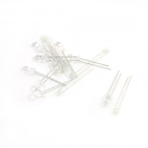 10 pcs 2 Pin Terminals Round Head Superbright White LED Light Diodes