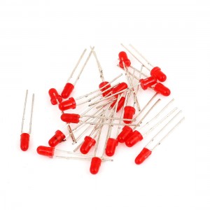 20 Pcs 3mm Head Non-polar Red LED 2 Pins Emitting Diodes