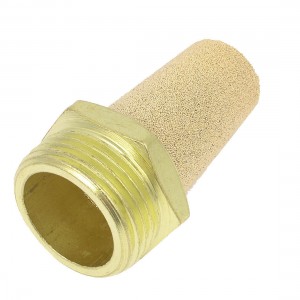 Brass 32mm 1PT Male Thread Noise Reducing Pneumatic Muffler Silencer Filter