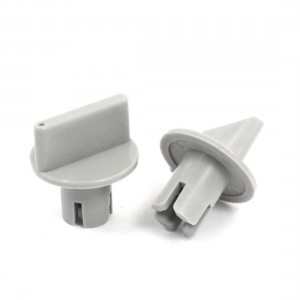 2 Pcs 6mm Gray Plastic Control Speed ON/OFF Rotary Knob for Home Electric Fan