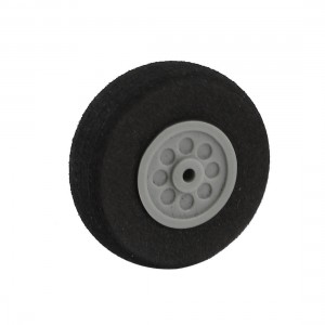 RC Model Airplane 2mm Shaft Dia Sponge Tire Wheel 30mm 1.2" Dia