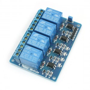 5V 4 Channel LED Indicator Light PLC Relay Module Circuit Board Blue for Arduino