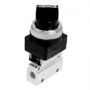 Black Rotary Selector Knob 2 Position 3 Way Air Mechanical Valve