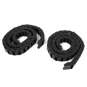 2 Pcs Black Plastic Drag Chain Cable Carrier 10 x 20mm for CNC Machine