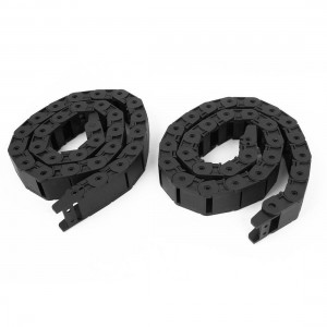 2 Pcs Black Plastic Drag Chain Cable Carrier 18 x 25mm for CNC Machine
