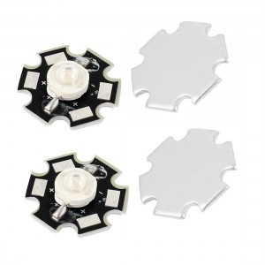 4pcs 1W 460-470nm Blue Light LED Lamp Bead Emitter 20-25LM w Star Base