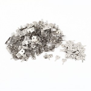 50 Pcs 3x AAA Battery Positive Negative Conversion Spring Plate Sets Silver Tone