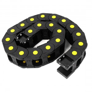 CNC Machine Black Plastic 30mmx38mm R11cm Cable Drag Chain 3.3Ft Long