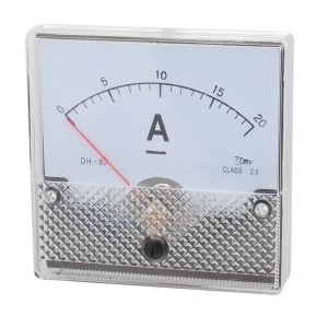 DH-80 DC 0-20A Class 2.5 Accuracy Panel Mount Analog Ammeter Ampere Meter