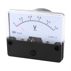 DC 0-1V Class 2.5 Panel Mount Analog Voltmeter Voltage Measurement Tool
