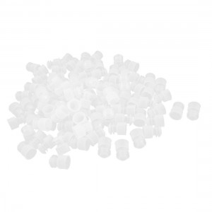 100pcs Clear Plastic Flange Type Stopper for 15mm Diameter Test Tube