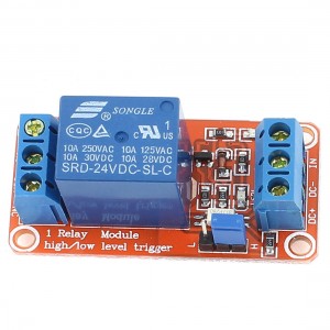 High/Low Level Trigger Optocoupler Relay Module DC24V 10A 1 Channel