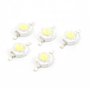 5 Pcs White Light Emitting Diode Chip LED 1W 100LM