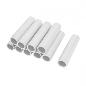 10 x 20mm Inner Dia Straight Passing Through Aluminum Connecting Tube