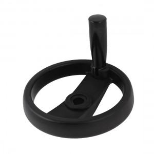 Grinder Foldable Revolving Handle 160mm Dia Hand Wheel Black