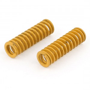 2Pcs Extra Light Load Yellow Spiral Stamping Compression Die Spring 8x25mm